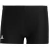 adidas Uomo Classic 3-Stripes Swim Boxers, Black / White, XS Short