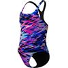 Speedo Hyperboom Print Medalist One Piece Costume da Bagno per Bambina, Nero, 12 Anni