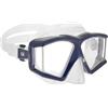 CRESSI Horizon Mask Clear/Blue Navy - Maschera Unisex per Immersioni e Snorkeling Dotata di 4 Vetri Temperati Separati per una Visione Panoramica senza Interruzioni, Trasparente/Blu Navy