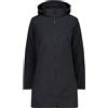 CMP - Parka da Donna con Cappuccio e Zip, Nero, S