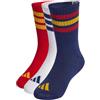 adidas Mixte enfant 3STRIPES CUSHIONED SPORTSWEAR CREW SOCKS 3 PAIR PACK, dark blue/team power red 2/white, 2-3 Years