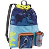 TYR Big Mesh Mummy Backpack for Swim, Gym And Workout Gear, Zaino Unisex-Adulto, Blu/Giallo Fluo, Taglia Unica