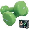 Schildkröt Fitness Set di Manubri in Vinile, 2 x 1,0 kg, Verde, 960205