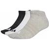 adidas Unisex - Adulto Thin&Light Essentials Low Cut Socks 3 Pair Pack, medium grey heather/white/black, 5-6 Years