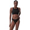 Speedo Top Collo Alto con Rete Tinta Unita, Swim Fitness, Modello Elegante Top Collo Alto con Rete Tinta Unita per Donna, Antracite, XXS