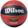 Wilson Pallone da Basket NBA TEAM TRIBUTE BSKT, Utilizzo Outdoor, Gomma, Misura 7, Rosso/Blu (New Orleans Pelicans)