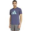 adidas Uomo Train Essentials Feelready Logo Training Tee, Shadow Navy/Mint TON, L