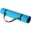 Amazon Basics Tappetino per fitness e yoga con tracolla, in TPE spesso 0.6 cm, Acqua