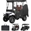 VEVOR Copertura per Carrello da Golf Visibile Antipioggia Copertura per Golf Cart 2 Posti in Tessuto Oxford 600D Impermeabile Finestre in PVC Trasparente Protezione Solare Antipolvere da Esterno