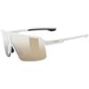 Uvex ramp - occhiali sportivi per adulti - 100% protezione UVA, B, C - comfort senza pressione e tenuta perfetta - white matt/mir.gold - one size