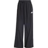 adidas Donna Essentials 3-Stripes Lifestyle Woven Parachute Pants, Black/White, XXS