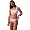Calvin Klein Donna Slip Taglio Bikini con Fascia con Logo, Bianco (White), M