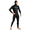 SEAC Black Shark, Muta da Pesca Sub e Apnea in Neoprene 5mm, Due Pezzi, Interno in Spaccato Uomo, Nero, L