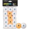 JOOLA 44206 - Palline da ping pong a 3 stelle, per allenamento avanzato, diametro 40 mm, 15 pezzi, colore: Bianco/Arancione
