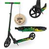 Schildkröt Street Master 2.0 | Monopattino Pieghevole in Alluminio | Ruote PU 200 mm | Manubrio Regolabile | Piattaforma Antiscivolo | Verde/Nero | Bambini 8+