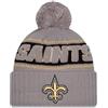 New Era New Orleans Saints NFL 2024 Sideline Sport Knit Grigio Berretto con Pompon