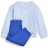 adidas Unisex - Bimbi 0-24 Essentials Linear Logo Jogger Track Suit, glow blue/white, 9-12 Months