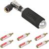 ZEFAL Pack EZ Big Shot Gonfiatore Bici e 7 Cartucce di CO2 da 16 g con Filettatura Universale - Pompa di CO2 per mountain bike e strada - Presta, Schrader e Dunlop - Compatta, Leggera e Veloce