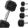 G5 HT SPORT Manubrio esagonale gommato professionale da 1 a 50 kg | pesistica palestre o home gym | impugnatura ergonomica antiscivolo | venduto singolarmente (2 x 6 Kg)