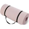 Amazon Basics Tappetino per allenamento, esercizi e yoga con tracolla, spessore extra di 2.5 cm, Rosa