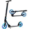 FANTASK Monopattino pieghevole in altezza, pratico monopattino sportivo con ruote a LED e cuscinetti a sfera ABEC-7, portata 100 kg (blu)