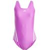 adidas Donna 3-Stripes Swimsuit, Purple Burst/White, 34