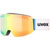 Uvex provoqe FM - maschera da sci per adulti - categoria di filtro 1 - privo di appannamenti - black matt dl/green-clea - one size