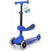 SereneLife Monopattino Bambino Pieghevole, Monopattino Bambina a 3 Ruote con Luci LED, Manubrio Regolabile e Freno, Monopattino a 3 Ruote, Scooter per Bambini e Bambine dai 3 Anni fino a 50 kg