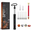 Active 100 Pompa portatile per palloni con ago, pompa a mano con ugello e tubo di prolunga, per calcio, basket, pallavolo, tubo in lega di alluminio resistente, design ergonomico, gonfiatore d'aria
