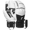 Reusch World Champ Lobster - Guanti da sci unisex a 3 dita, isolamento R-LOFT, pelle di pecora, imbottitura alla caviglia e alle dita, impermeabili, caldi, robusti, per sport invernali da donna e da