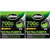 Slime 30062 Camera d'Aria per Bici con Slime Sigillante Antiforatura, Autosigillante, Prevenire e Riparare, Valvola Presta, 28/32-622 mm (700x28/35c) (Confezione da 2)