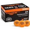 GEWO Palline da ping pong per allenamento 40+ - 3 stelle in plastica ABS con cuciture - Palline da allenamento in plastica di alta qualità, diametro 40 mm, arancione