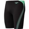 Speedo Hyperboom Splice Jammer da Nuoto per Uomo, Black e Alfalfa Green, 26