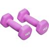 Amazon Basics Coppia di manubri in neoprene, 2 x 1 kg, Viola