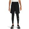 Nike FJ6821-010 PRO Dri-Fit Pantaloncini Bambino/Ragazzo Black/Black/White Taglia M