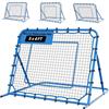 VEVOR Rete di rimbalzo di calcio, Quick Switch Angolo di Calcio Rebounder per il controllo, Passing Practice, Heavy-Duty Iron Frame & Rete PE, Semplice Installazione Ball Attrezzature di Allenamento