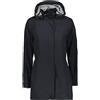 CMP - Giacca donna con cappuccio con bottoni a pressione, Antracite, XS