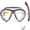 Cressi Big Eyes Evolution & Alpha Ultra Dry Professional Combo, Set per Immersioni e Snorkelling Unisex - Adulto, Trasparente/Rosa