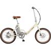 FabricBike Volt - Bicicletta elettrica pieghevole, bici elettrica per adulti 20 pollici, Ebike, motore da 250 W, 36 V 10 Ah, batteria rimovibile, velocità 25 km/h (Light Sand)
