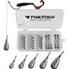 THKFISH Pesi da pesca, piombi da pesca, pesi Drop Shot, kit di accessori da pesca, ami da pesca, ganci compensati, attrezzatura da pesca, 28 pezzi/103 pezzi