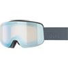 Uvex pwdr FM, maschera da sci Unisex bambino, black matt/mirror sapphire, one size