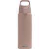 Sigg Shield One Borraccia sport (0.75 L / 1 L), Bottiglia acqua priva di sostanze inquinanti e a prova di perdita, Borraccia acciaio inossidabile con ONE Top, Nero, 0.75 L