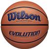 Wilson Pallone da Basket Evolution, Precisione Senza Pari e Trazione Eccezionale, Tocco Morbido, Approvato da NFHS, Colore: Arancione/Blu Navy, Taglia: 7