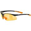 Uvex sportstyle 223, occhiali sportivi unisex, specchiato, comfort senza pressione e tenuta perfetta, black orange/orange, one size