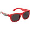 Cressi Teddy Sunglasses, Occhiali da Sole Unisex Bambino, Rosso Bianco Pets/Lenti Fume, 3-5 Anni