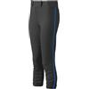 Mizuno Women' s Select Belted Piped Pant, Donna, 350314.9052.04.S, Black/Royal, S