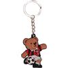 A.C. Milan Portachiavi con Teddy Calciatore, Logo Ufficiale, Idea Regalo, Prodotto Ufficiale