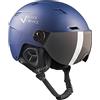 BLACK CREVICE Casco da sci con visiera KIRCHBERG I Casco traspirante uomo e donna con fori per areazione I Casco unisex I Casco adattabile I Alta vestibilità