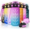 Motswedi Borraccia Bambini, 500ml con Filtro, Borraccia Motivazionale, a Prova di Perdite, Bottiglia Acqua, Riutilizzabile, Borracce Bambini per Capretti, Adulto, Palestra, Yoga, Rosa Rosso & Ciano