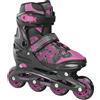 Roces Jokey 3.0 Girl, Pattino Inline jr Bambina, Nero/Rosa, 30/33